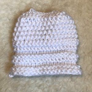 Knit Messy Bun Hat